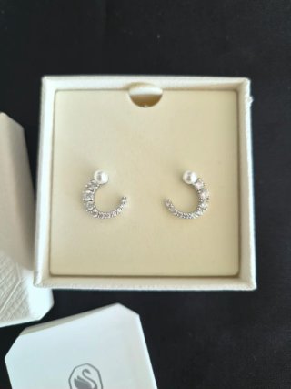Pendientes Swarovski Luna Circonitas y Perla