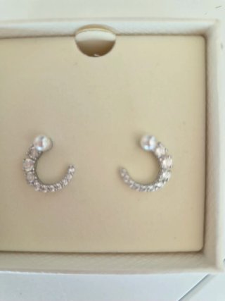 Pendientes Swarovski Luna Circonitas y Perla