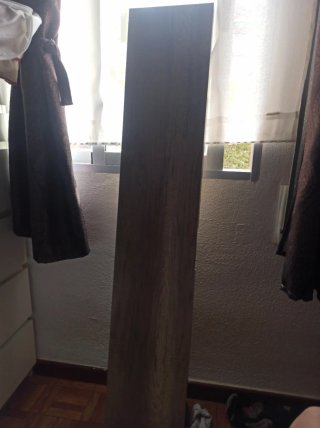 Mueble TV madera estilo rústico con balda a juego