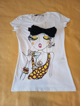 Love Moschino Camiseta Lazo Mujer