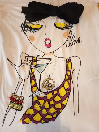 Love Moschino Camiseta Lazo Mujer