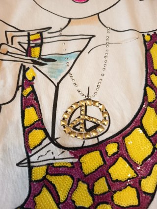 Love Moschino Camiseta Lazo Mujer