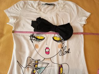 Love Moschino Camiseta Lazo Mujer