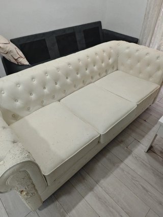 Sofá blanco Chester usado