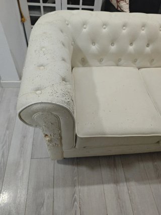 Sofá blanco Chester usado