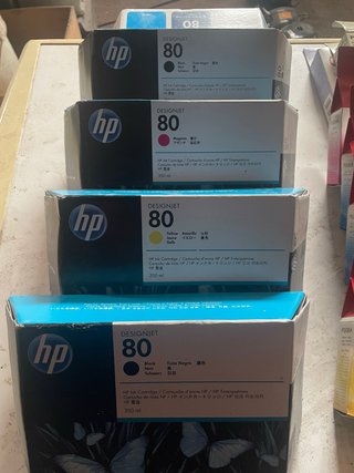 Cartuchos Tinta HP DesignJet 80 (todos los colores