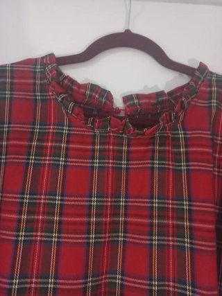 Blusa Tartán Talla Grande 7XL