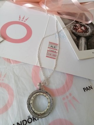 Collar Pandora Aro Brillante Plata