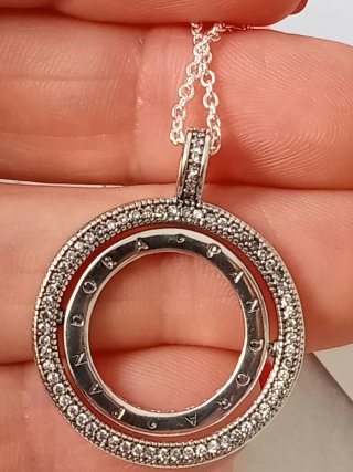 Collar Pandora Aro Brillante Plata
