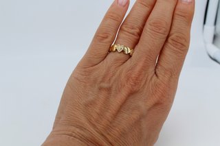 Anillo Corazones Circonitas Oro 18k.R:043-01-00280