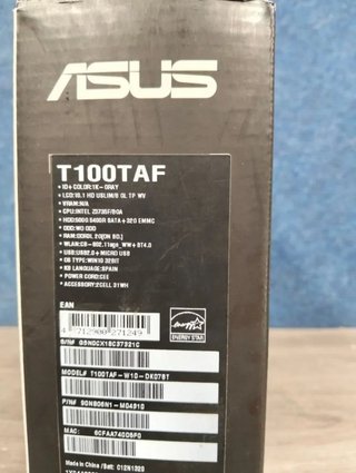 Portátil 2 en 1 Asus Transformer Book T100TAF 10.1