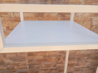 Escritorio Ikea Metal Cristal Blanco