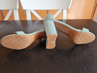 Tacones Marypaz color verde azulado - Talla 38
