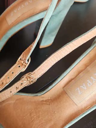 Tacones Marypaz color verde azulado - Talla 38