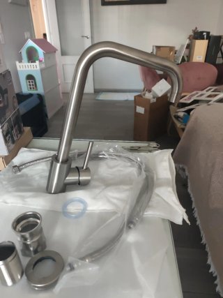Grifo cocina acero inoxidable nuevo