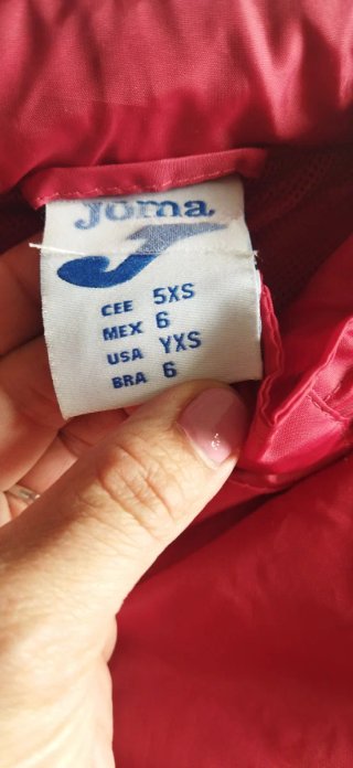 Chubasquero Joma niño rojo 6 años