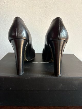 Dolce & Gabbana Scarpe Tacco Nero Oro