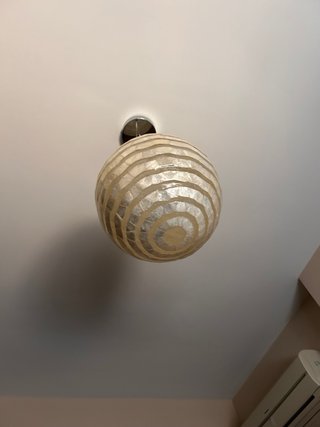 Lámpara de techo esfera nácar