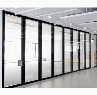 6 Mamparas Oficina Doble Cristal con Persianas