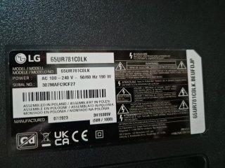 LG Placa para control remoto y WIFI LG 65UR781C0LK