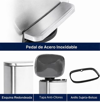 Cubo de basura 50L metálico