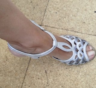 Sandalias Pitillos Plateadas Talla 39
