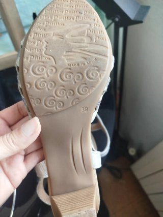 Sandalias Pitillos Plateadas Talla 39
