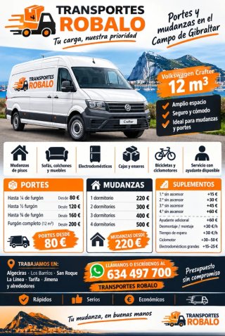 Prestación de servicios de transporte y mudanzas
