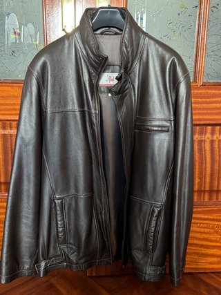 Chaqueta de piel J.pel Talla 52 Marrón chocolate