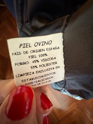 Chaqueta de piel J.pel Talla 52 Marrón chocolate
