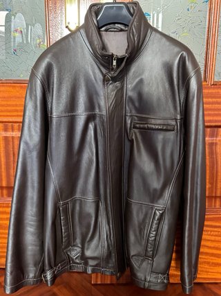 Chaqueta de piel J.pel Talla 52 Marrón chocolate