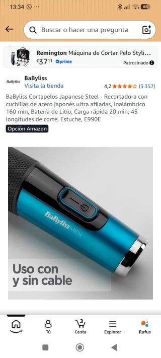 Cortapelos BaByliss Japanese Steel E990E