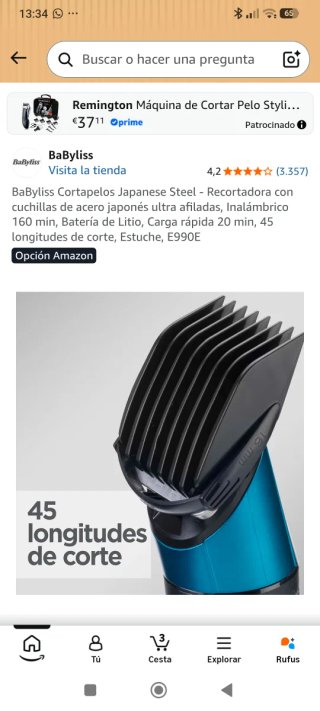 Cortapelos BaByliss Japanese Steel E990E