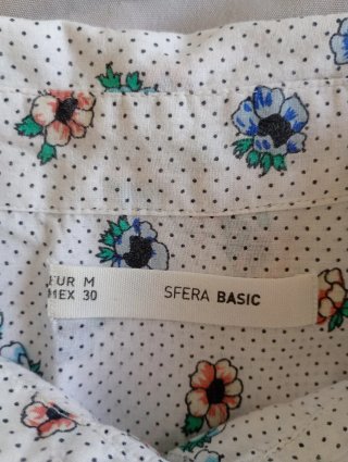 Camisa estampada flores mujer