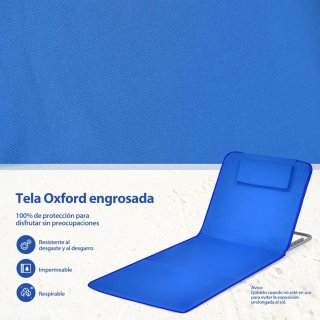 Tumbona Esterilla de Playa con Respaldo Plegable