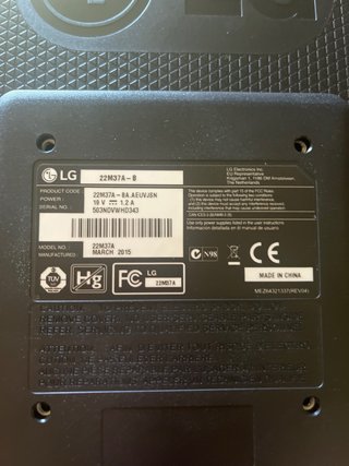Pantalla LG Negra