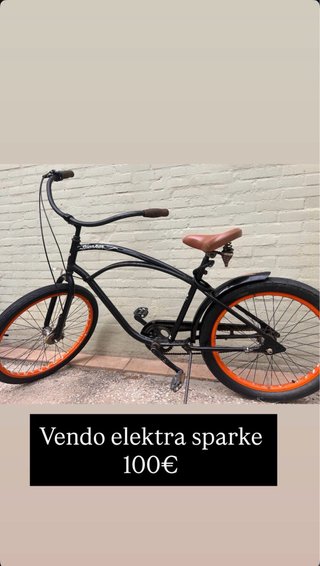 Bicicleta Electra Sparker Negra Naranja