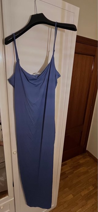 Vestido largo azul tirantes talla XL
