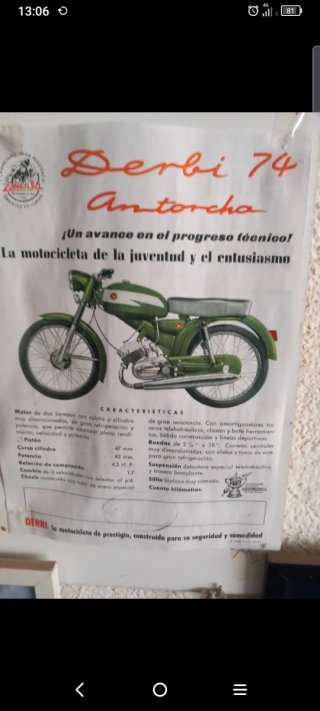 Derbi Antorcha( 74 ORIGINAL) año 1966