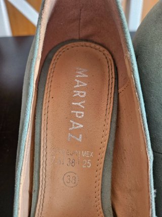 Tacones Marypaz color verde azulado - Talla 38