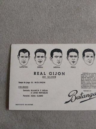 Chapa Real Gijón 1954 Batanga