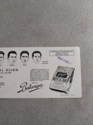 Chapa Real Gijón 1954 Batanga
