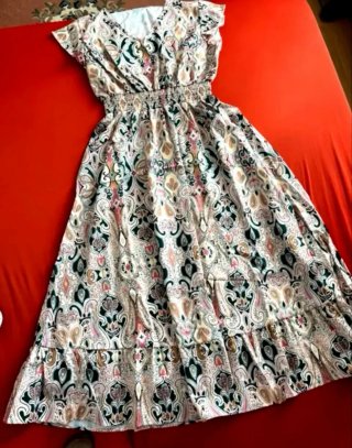 Vestido largo estampado talla XL