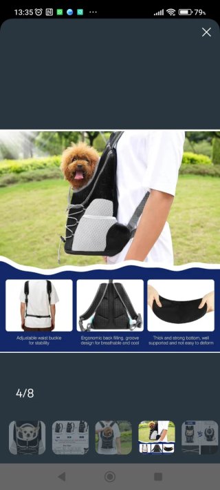 Mochila porta mascotas S negra