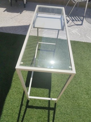 Escritorio IKEA VITTSJÖ Blanco/Cristal