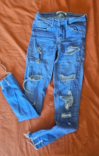 Jeans Tally Weijl strappati blu