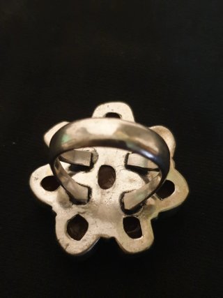 Anillo Plata y Rubíes Rosados