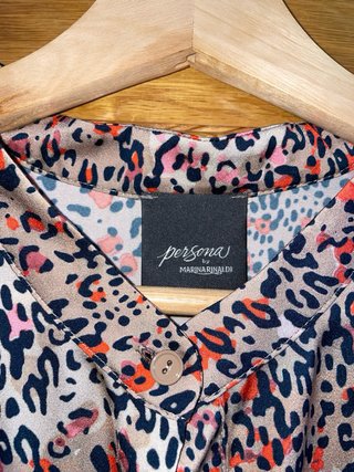 Camisa Leopardo Beige Multicolor