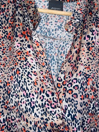 Camisa Leopardo Beige Multicolor