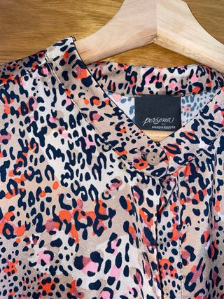 Camisa Leopardo Beige Multicolor